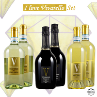 I love Vivarello Set, 6 Fl. á 0,75l, Vivarello zum Genießen, Schaumwein- Weißwein-Set, 6151